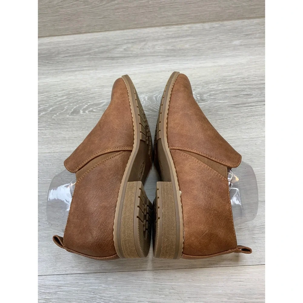 Eurosoft by Sofft Women's 9 Tan Brown Faux Leather Ankle Booties Comfort Shoes